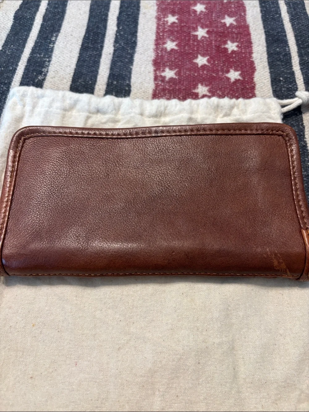 Trades of Hope Woven Leather Wristlet Wallet in Brown